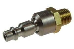Conector giratorio de bola industrial de 1/4'', 1/4'' MPT 15-04BS