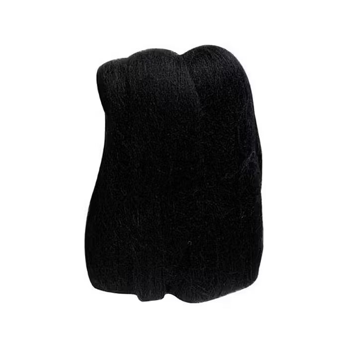 Natural Wool Roving Black 20g