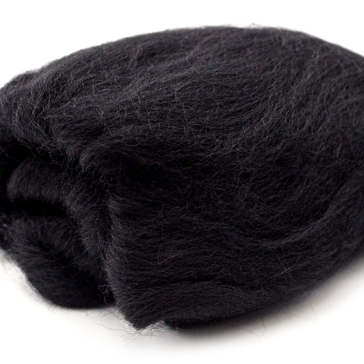 Natural Wool Roving Black 20g