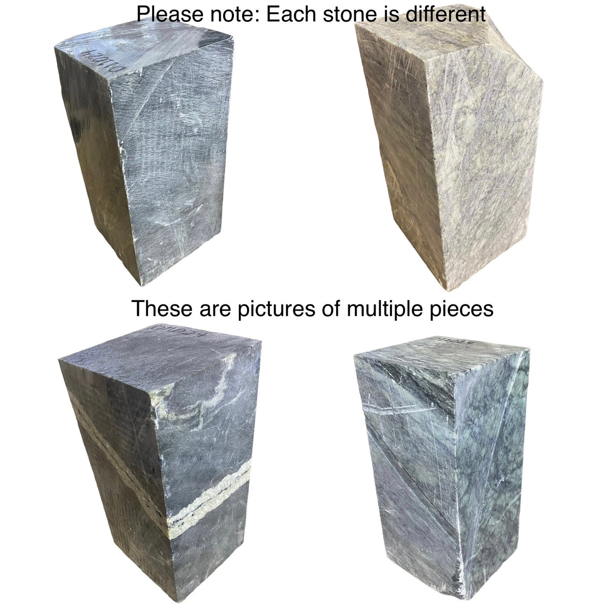 Batu Sabun Kelabu India/Hijau 35lb Blok 6x6x9