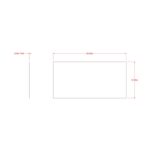 Brass Sheet 12" x 24" x 0.0179" (26 Gauge)