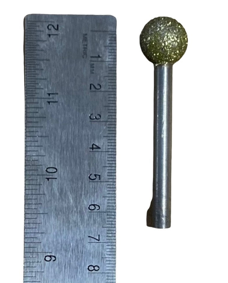 Diamond Burr #01 Ball/Sphere 5/8" (16mm) 1/4" Shaft #1