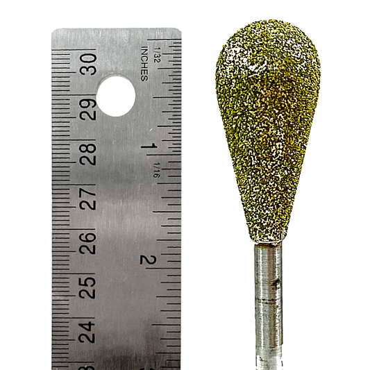 Diamond Burr #08 Teardrop 3/4x1-5/8" (20x50mm) 1/4" Shaft