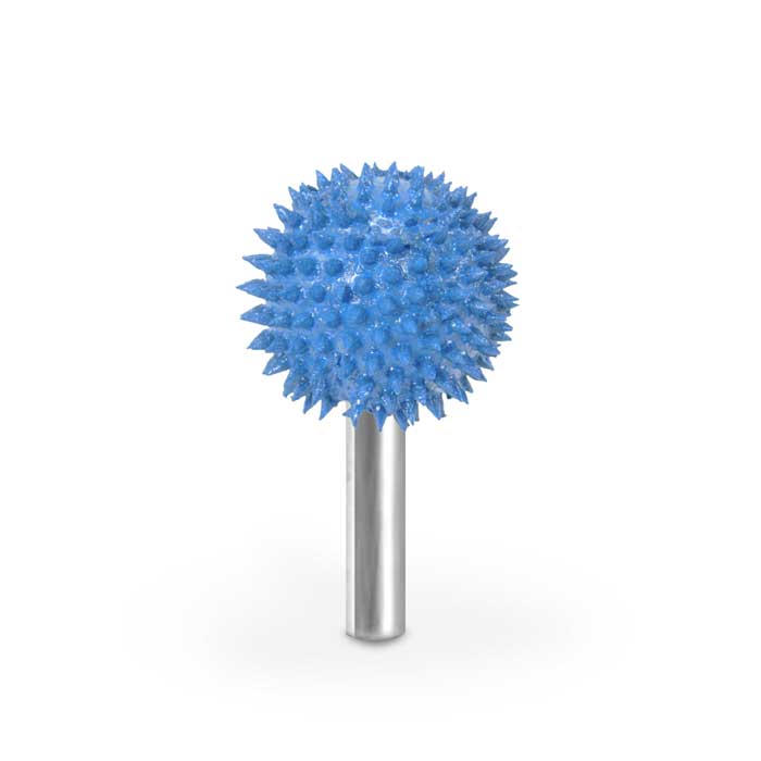 Sphere 1" Blue 125 Grit Burr 1/4" Shank