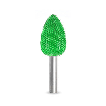 Flame 3/4" Green Coarse Grit Burr 1/4" Shank