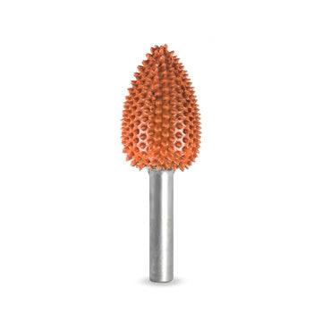Nyalaan 3/4" Jeruk Bekas Kasar Grit Burr 1/4" Batang