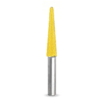 Tirus 1/4" Burr Grit Halus Kuning 1/4" Batang