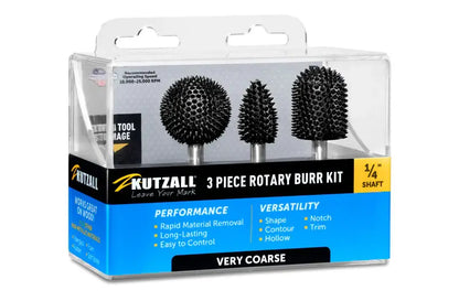1/4” Shaft – 3-Piece Kit Very Coarse