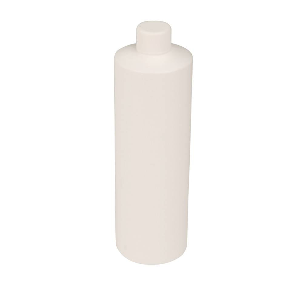Botella de HDPE de plástico blanco de 16 oz con tapa