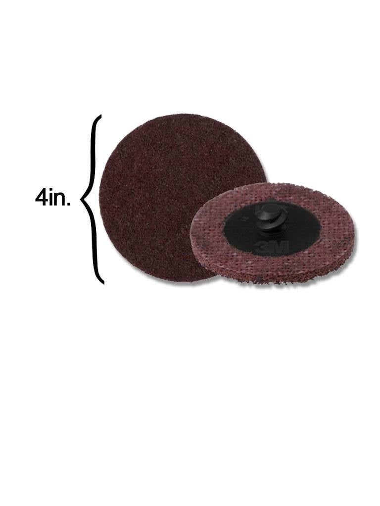 Scotch-Brite™ Roloc™ Cakera Perapian Permukaan 4" TR Medium Maroon (10 Pek)