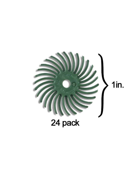 Cakera Bulu Radial Scotch-Brite™ 1'' Hijau 50Grit (24 Pek)