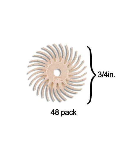 Scotch-Brite™ Radial Bristle Disc 3/4'' Peach 6 Micron Polish I (48 Pack)