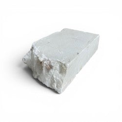 Mario's Italian White Translucent Alabaster Cut Block 25lb 3.25x8x12