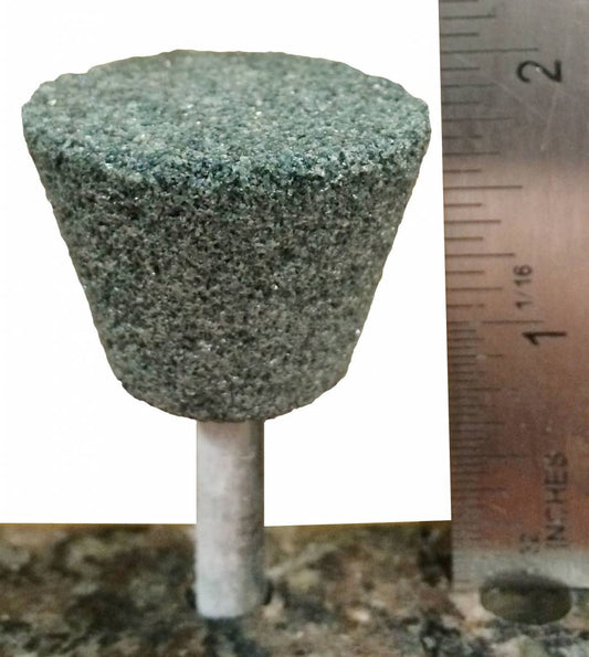 #31 Batu Lekapan Silikon Karbida #31 Kon Terbalik 1-3/8x1 (1/4'' Batang)