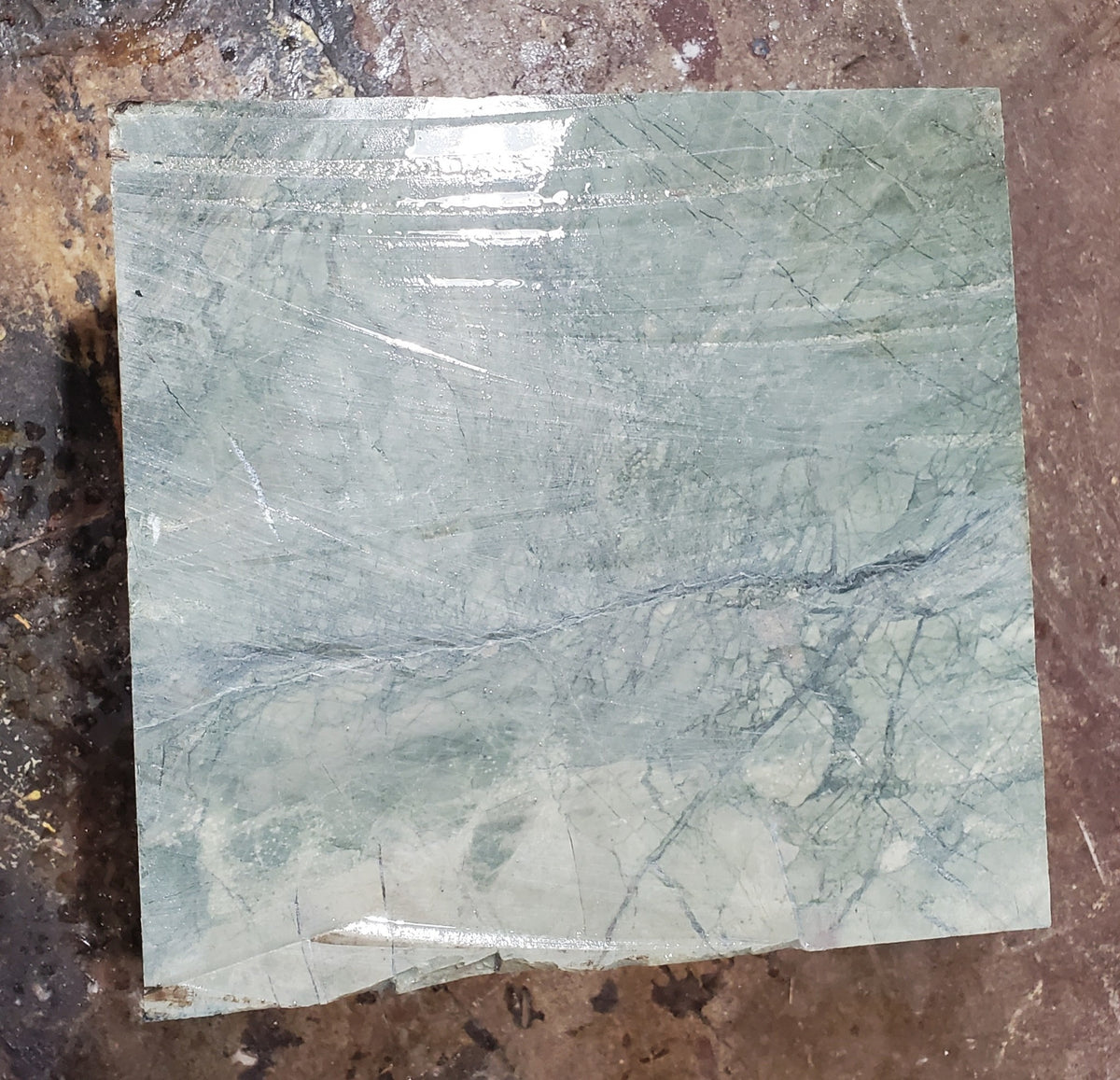 215lb Green Nephrite Jade 12"x12"x12" Blok #J024