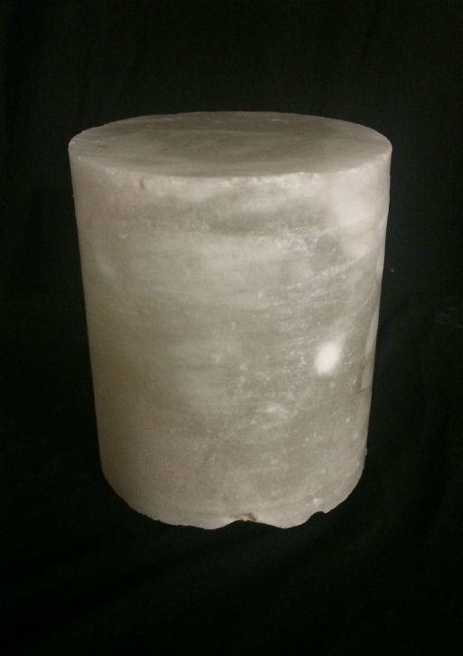 4-3/4"dx 4"h Silinder Alabaster Putih #221007