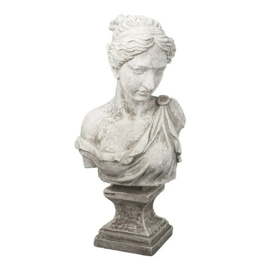Busto masculino griego de yeso / resina 31"
