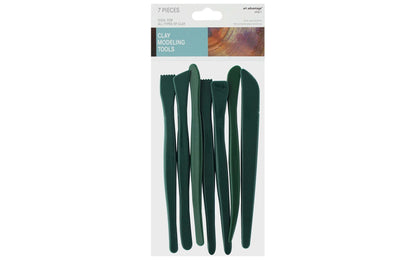 Set Alat Tanah Liat Plastik Hijau (7 keping)