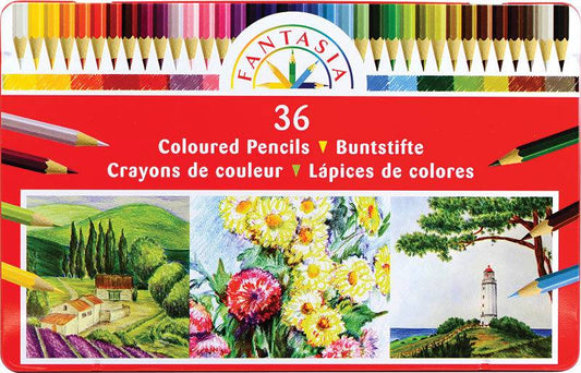 Juego de lápices de colores de 36 piezas.