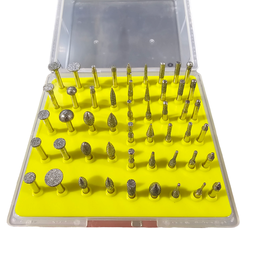 50pc Diamond Burr Set 1/8 Shank