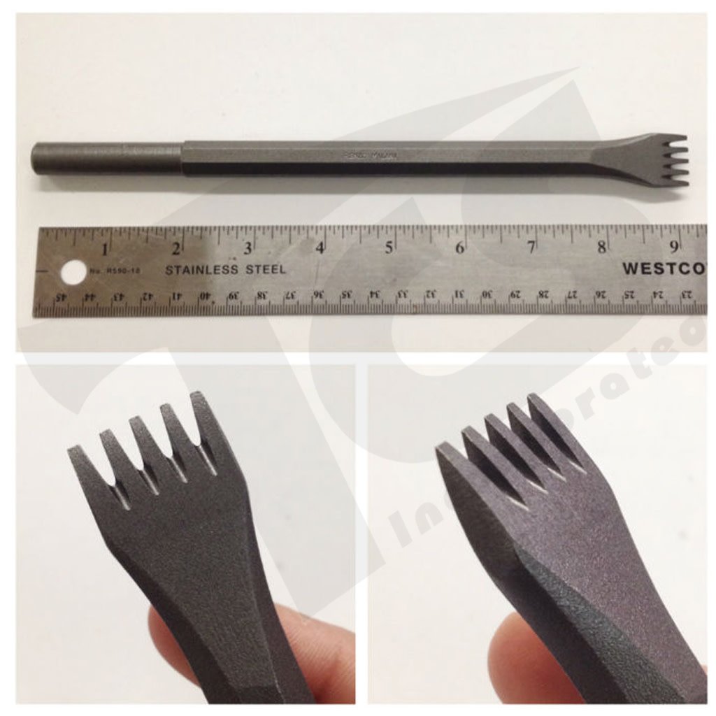 Cinceles de dientes neumáticos de acero (vástago de 1/2")