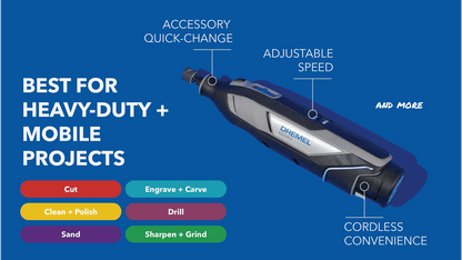 8240 High Performance Rotary Tool, 5 accessories