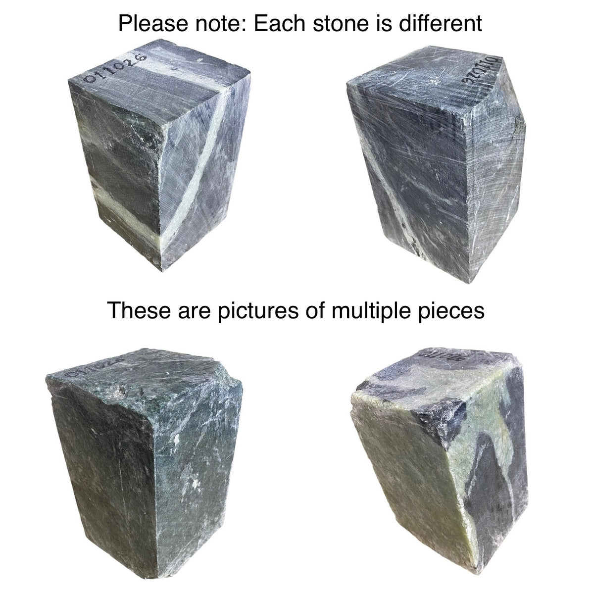 Batu Sabun Kelabu India/Hijau 35lb Blok 6x6x9