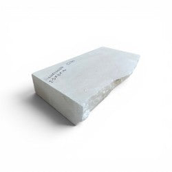 Mario's Italian White Translucent Alabaster Cut Block 22lb 2.5x8x14
