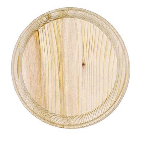 Plak Kayu - Bulat - diameter 4 inci