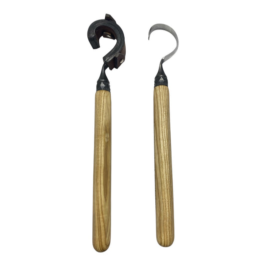 Hand Forged Hook Knife: Kuksa Spoon Carving Tool