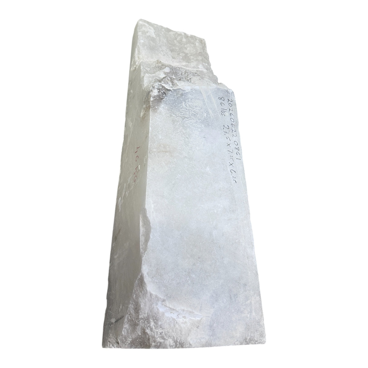 86lb Mario's White Translucent Alabaster 23x7x6