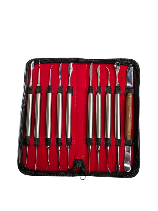 Juego de herramientas dentales de acero inoxidable de 12 piezas