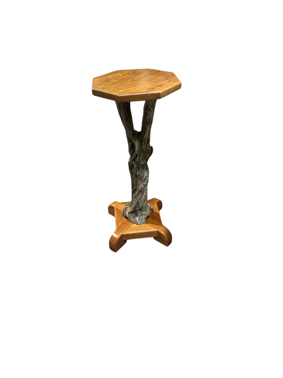 OOAK Wood Pedestal Osage and Cherry SB3032