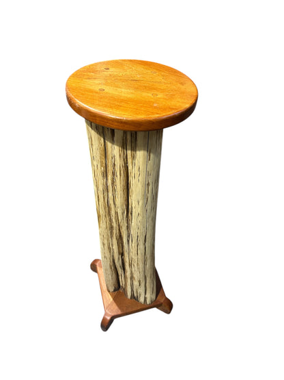 OOAK Wood Pedestal Juniper and Cherry SB3033