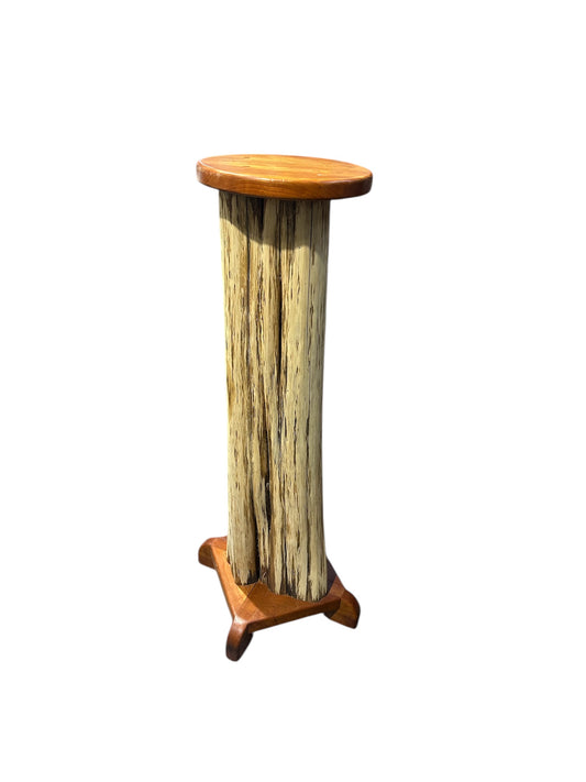 OOAK Wood Pedestal Juniper and Cherry SB3033