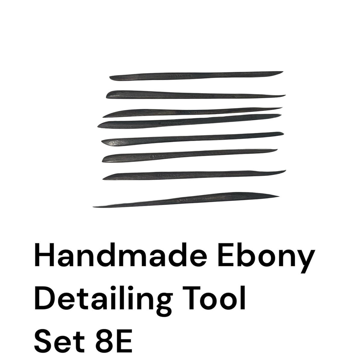 Handmade Ebony Detailing Tool Set 8E