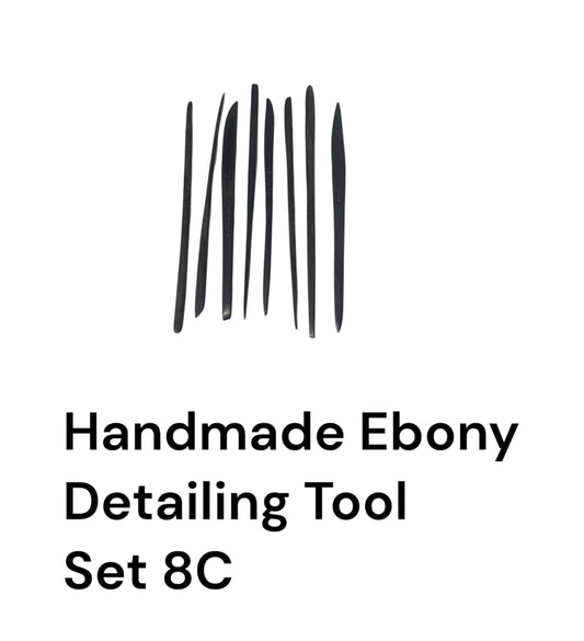 Handmade Ebony Detailing Tool Set 8C
