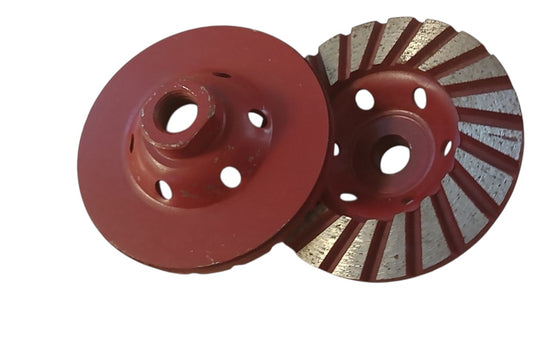 Roda Pengisar Berlian Turbo 4in Tersinter Kasar
