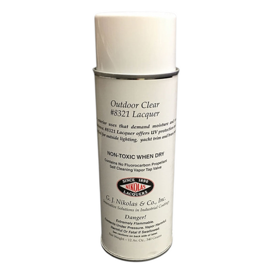 Nikolas 8321 Clear Gloss Exterior Lacquer 12oz Spray