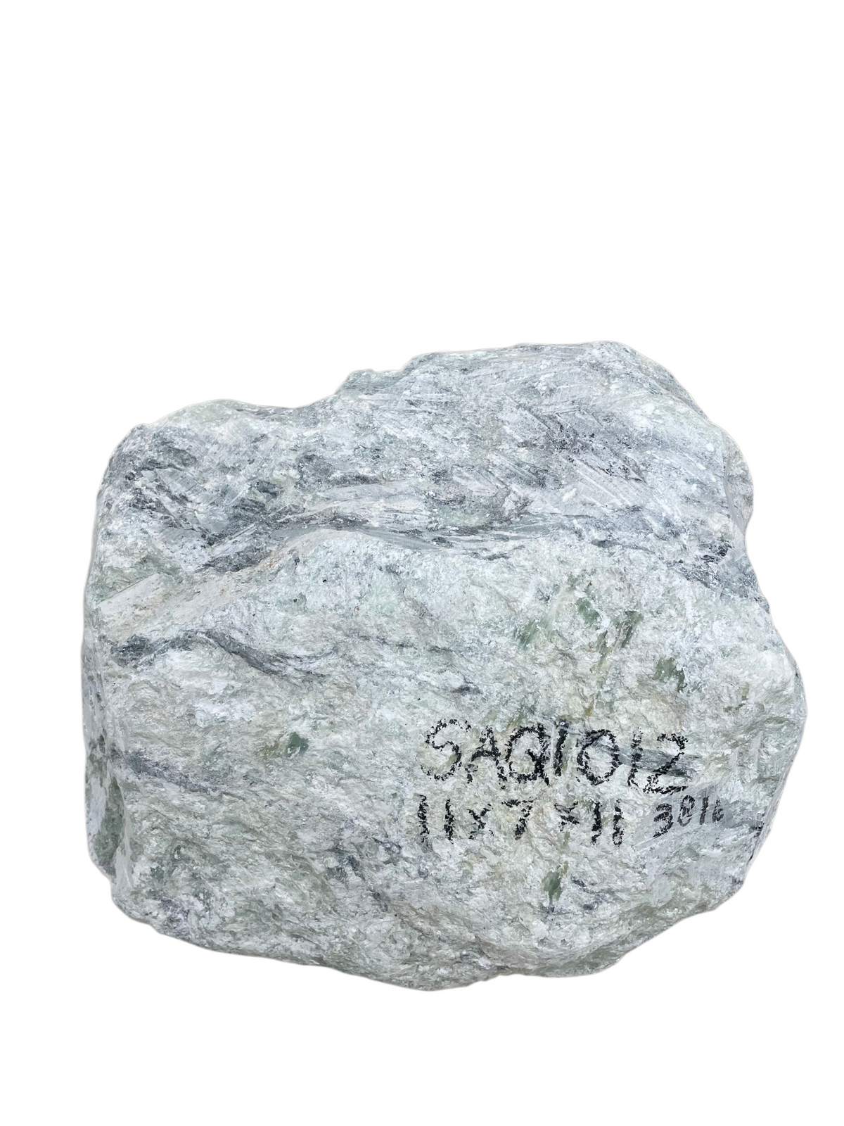 Striped Aqua Soapstone 38lb 11x7x11 SAQ1012