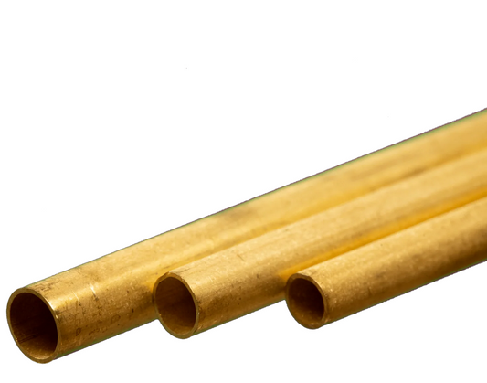 Bendable Brass Tube #5076 (3/16", 7/32", 1/4") x 12" Long (1 Piece Each)