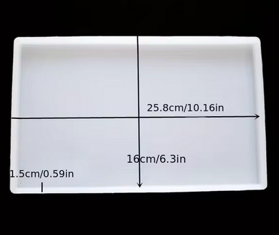 Tray Rectangle Silicone Mold 10x6x1/2