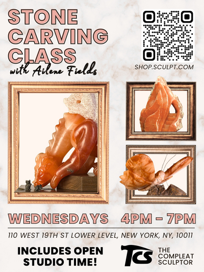 270106 Stone Carving Class Wednesday 4-7pm January 2027