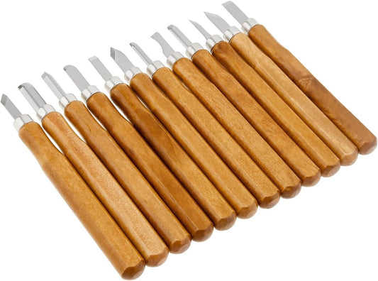 Juego de talla de madera Yasutomo, juego de 12 piezas