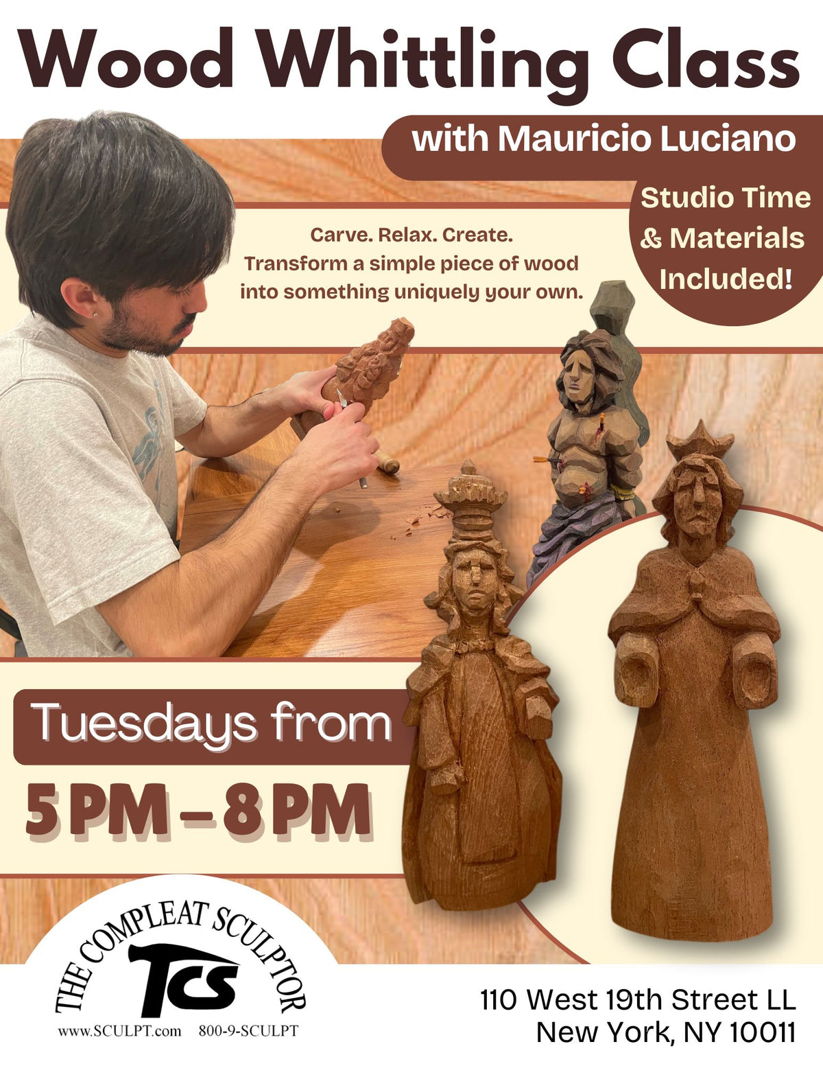 261103 Whittling Class Tuesdays 5pm-8pm November 2026