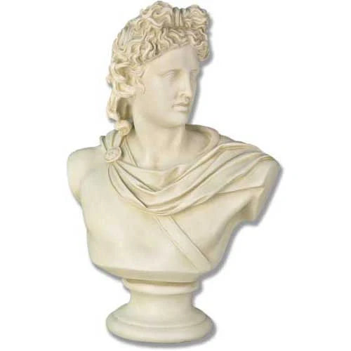 Busto masculino griego de yeso / resina 31"