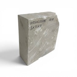Mario's Italian White Translucent Alabaster Cut Block 18lb 3x8x9 202606220181