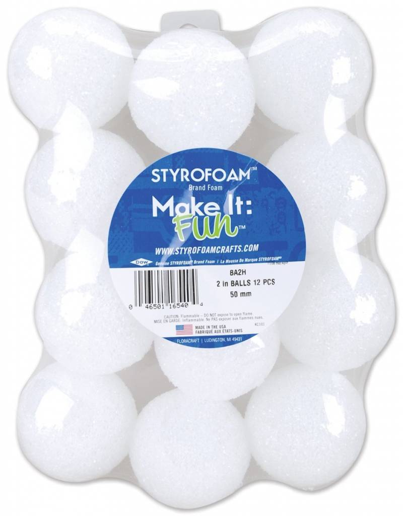 Styrofoam Ball 2'' 12pc