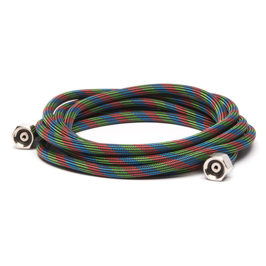 Manguera de aire de nailon trenzado de 10' con dos accesorios de 1/4"
