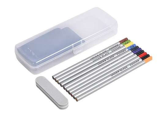 Lápices de esmalte de acuarela bajo vidriado de cerámica (10 colores)